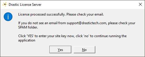 license server dialog