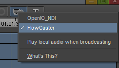 FlowCaster Avid OpenIOButton Menu