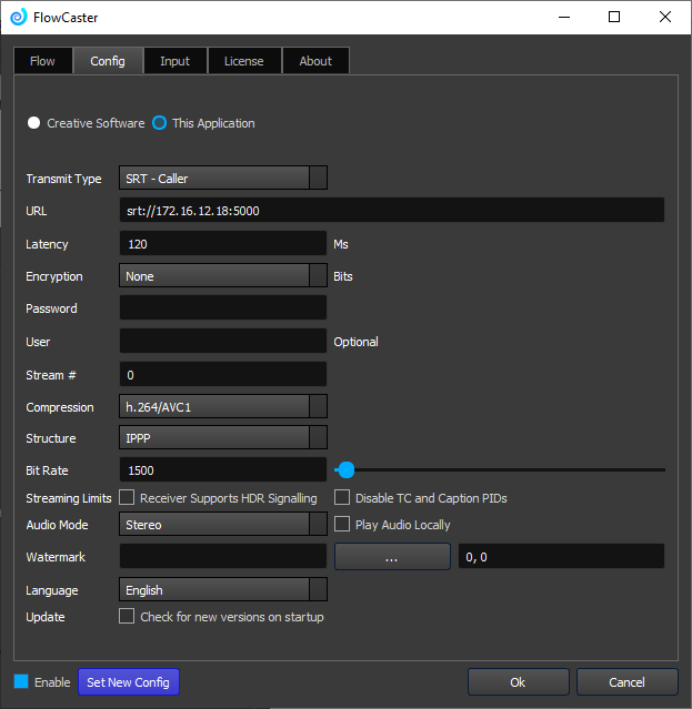 FlowCaster Config