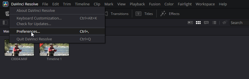  01 Inital Menu   Preference