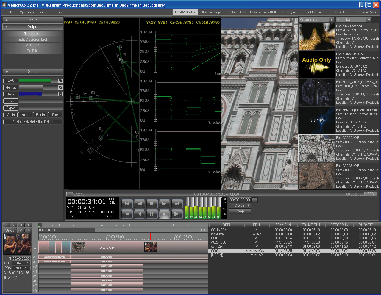 MediaNXS - capture, playback and conversion for Aja/BlueFish444/BlackMagic