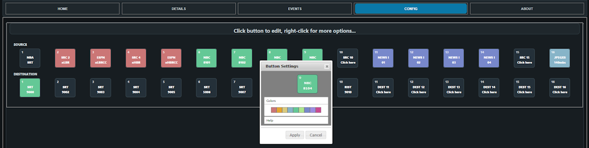 configuration tab
