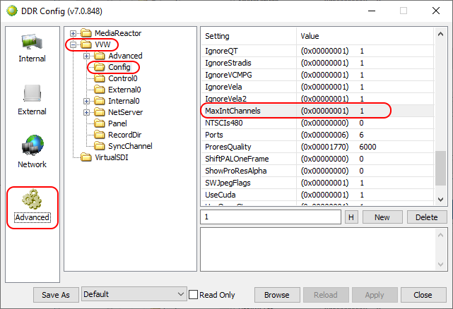 DDRConfig Adv MaxIntChannels