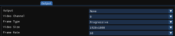 output settings